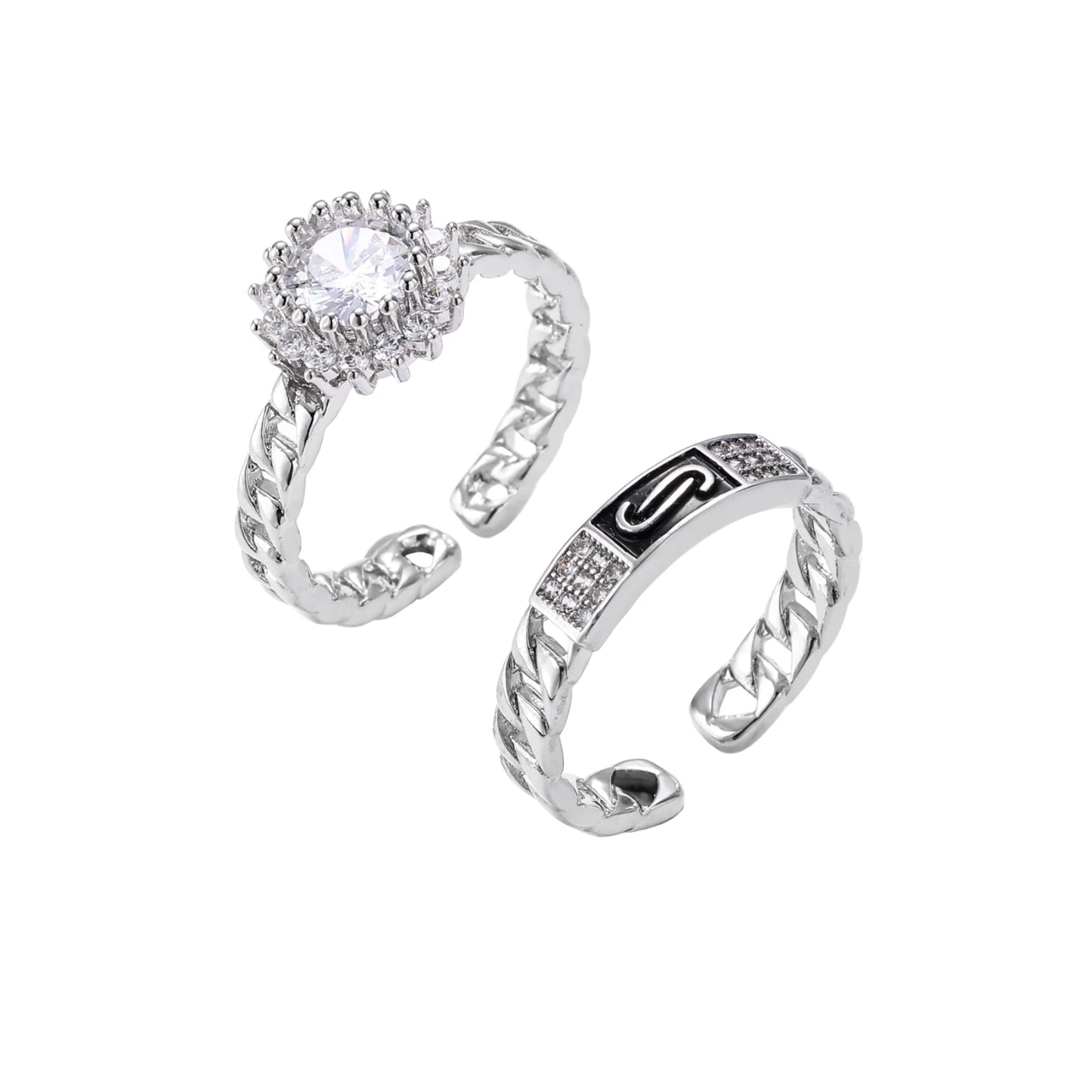 Kosmischer Ketten-Halo-Ring - Vondora