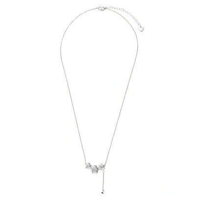 Silberne Blüten-Lariat - Vondora