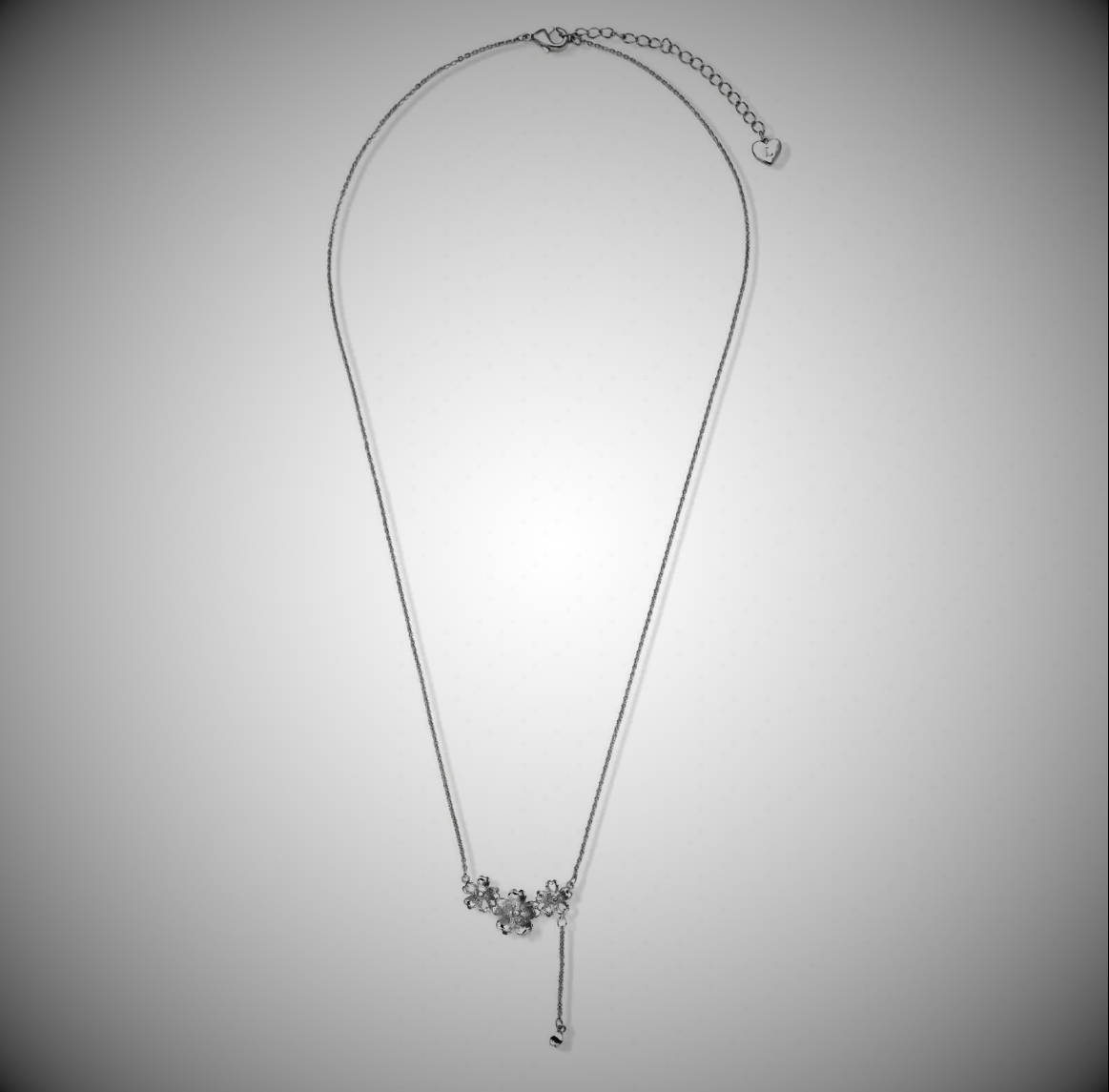 Silberne Blüten-Lariat - Vondora