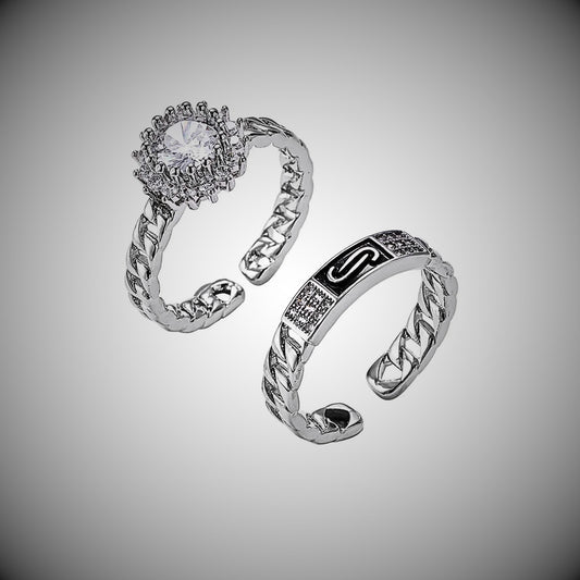 Kosmischer Ketten-Halo-Ring - Vondora