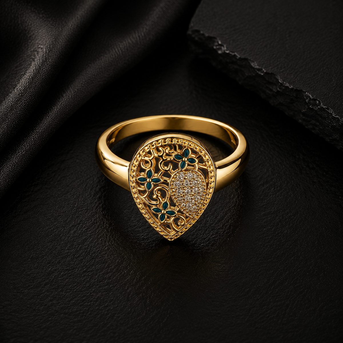 Golden Blossom Ring