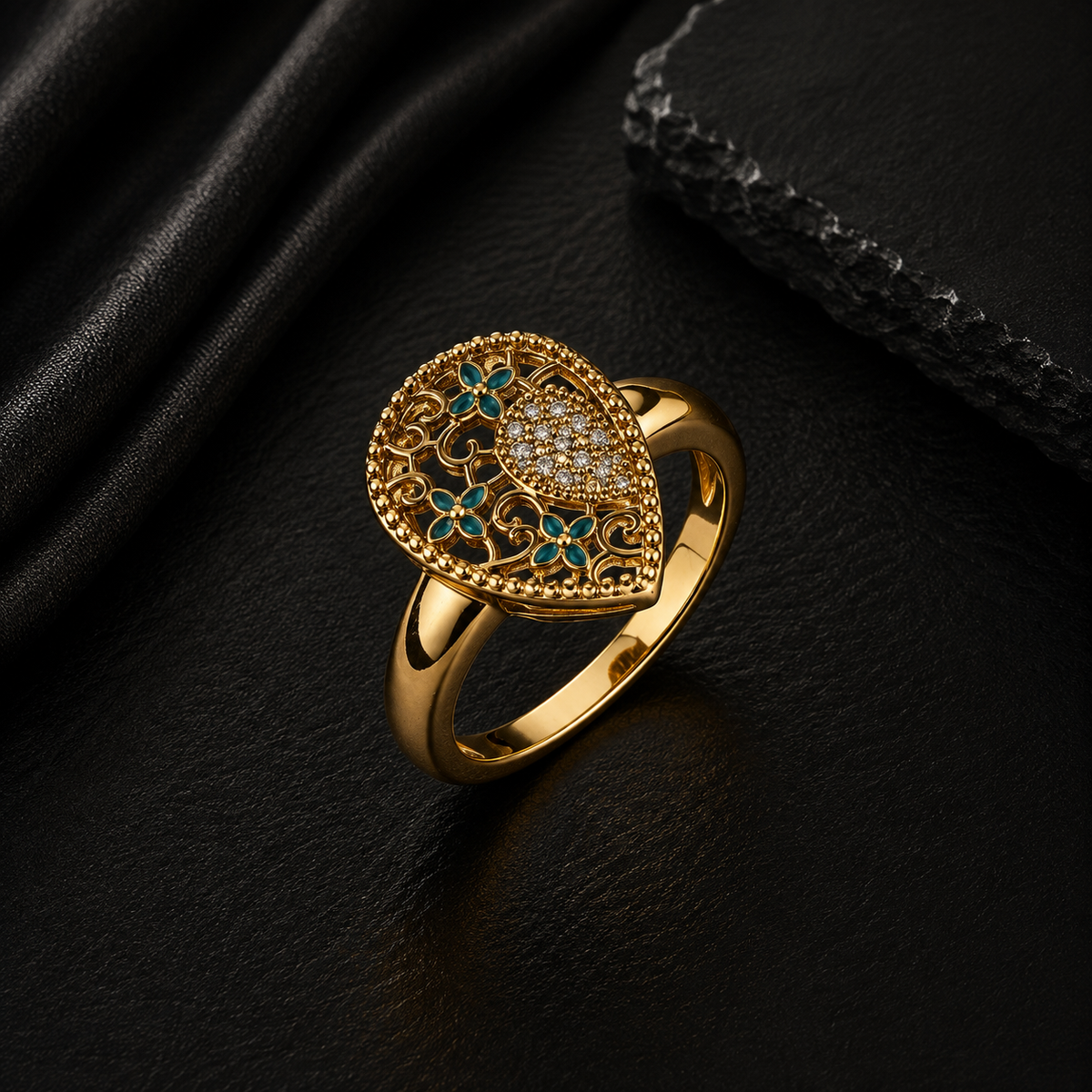 Golden Blossom Ring