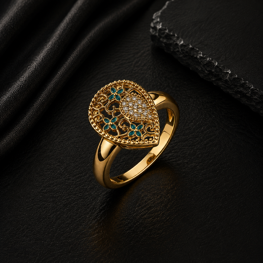 Golden Blossom Ring