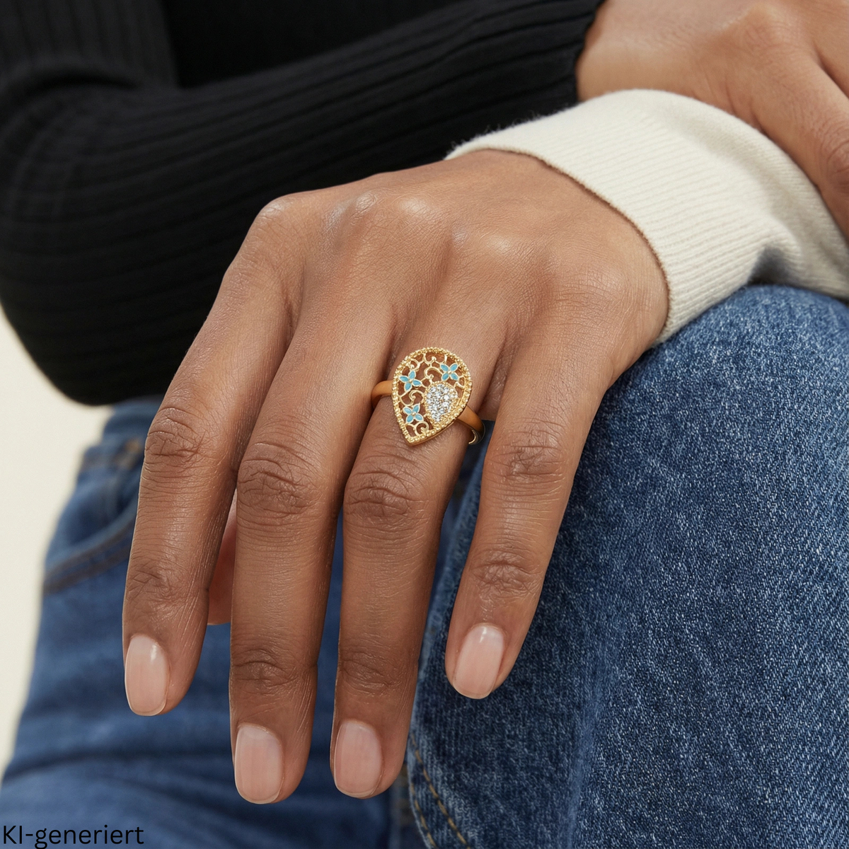 Golden Blossom Ring